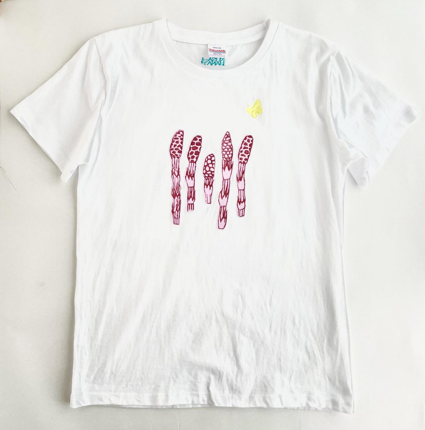 ツクシ 草花元気な刺繍Tシャツ 母の日 ボタニカル プレゼントにも ビッグシルエットあり | 6枚目
